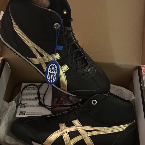 Onitsuka Tiger- Black and Gold High Tops - Picture 5 of 5